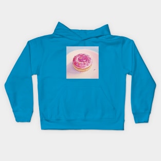 Strawberry Swirl Donut painting Kids Hoodie